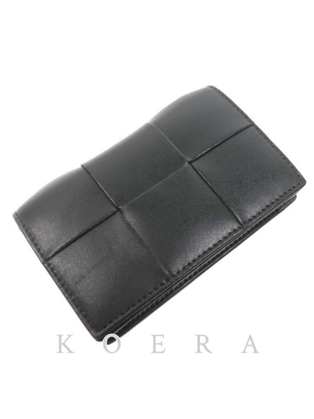 Bottega Veneta Cassette Business Card Case Dark Green Orange